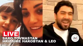 Hripsime Hakobyan, Leo Martini • Saro Tovmasyan / Instagram Live