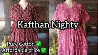 Ajrak Kaftan Nighty/ colourful/ pure cotton #viral #onlineshopping #affordableprice