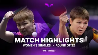 Highlights | Chen Szu-Yu vs Nina Mittelham | WS R32 | WTT Champions Macao 2022