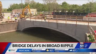 Unexpected underwater issues lead to delays in Broad Ripple bridge project