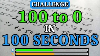 Can I Write Numbers from 100 to 0 in 100 SECONDS ? | Countdown TIMER Challenge