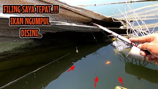 FEELING SAYA TEPAT‼️IKAN NGUMPUL DI RUMPON RUMPON BAMBU INI || mancing ikan red devil NAHOL MANIA