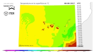 Canary Islands Temperature forecast: 2017-08-08