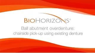ball abutment overdenture: chairside pick-up using existing denture