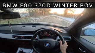 BMW E90 320d M-sport 2005 Winter POV Drive