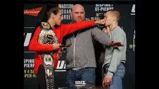 UFC 217: Joanna Jedrzejczyk vs. Rose Namajunas Staredown - MMA Fighting