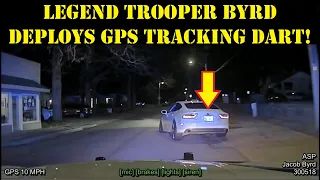 Legend Trooper BYRD unleashes GPS tracking dart during PURSUIT before PIT on Audi - is Byrd BATMAN?