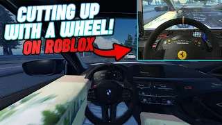 CUTTING UP WITH A WHEEL ON ROBLOX!!!! (WHEEL CAM)