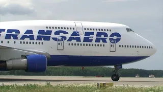 Когда-то они были живые. Боинги 747 Трансаэро в Домодедово.