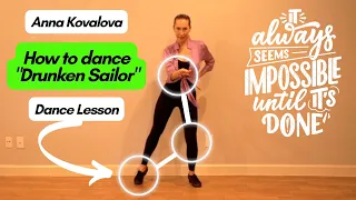Anna Kovalova - Jive Drunken Sailor Lesson (Sailor Shuffle tutorial) | Ballroom Dance Lesson