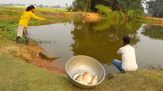 Fishing Video || Fishermen's children are talented in fishing || Best hook fishing || Fishing 2024