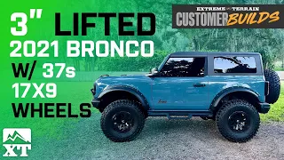 3" Lifted 2021 2-Door Bronco with Fuel Wheels & 37" Tires | ExtremeTerrain Customer Builds