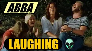 ABBA LAUGHING - Agnetha, Frida, Benny & Bjorn having a right giggle. Someone laughing like a drain.