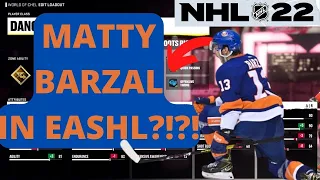 MATTY BARZAL IS A HAT TRICK MACHINE IN EASHL 22!! MATT BARZAL BUILD IN NHL 22 EASHL!!