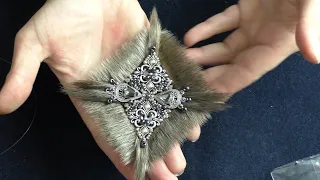 Brooch with fur. DIY. Detailed tutorial