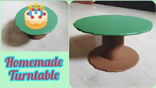 DIY - Homemade Turntable | How to make turntable for cake decoration without spinner | CAKE STAND