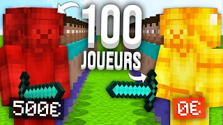 100 JOUEURS: LE DERNIER A SURVIVRE GAGNE 500€ !