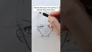 How to draw anime face | Basic face anatomy #shorts #draw