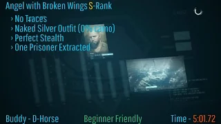 MGSV - Angel with Broken Wings - S-Rank - No Traces - Silver Skin
