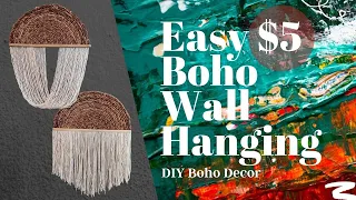 How to make Boho Wall Hangings | Half Moon Yarn Macrame Dupe