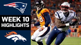 Patriots vs. Broncos | NFL Week 10 Game Highlights