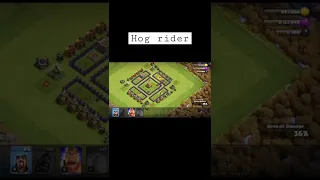 Hog Rider vs TownHall 7 Three Star |Clash of Clans| #youtube#shorts#youtubeshorts