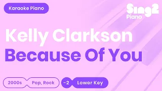 Because of You (Lower Key - Piano Karaoke) Kelly Clarkson