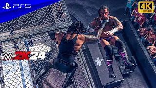 WWE 2K24 - CM Punk vs. Undertaker | Hell in a Cell Match at Wrestlemania 25 | PS5™ [4K60]