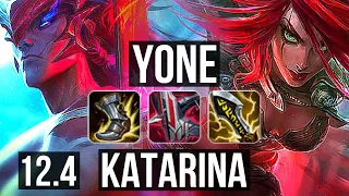 YONE vs KATARINA (MID) | 7 solo kills, 14/2/3, 400+ games, Dominating | BR Master | 12.4