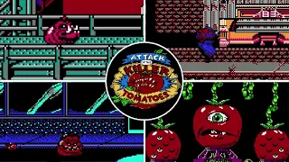 Attack of the Killer Tomatoes (NES) All Bosses (No Damage)