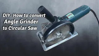 DIY, Convert Angle Grinder to Circular Saw | angle grinder cutting jig | angle grinder attachment