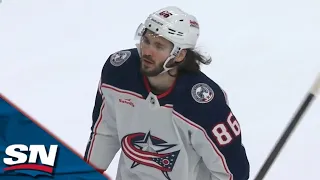 Blue Jackets' Kirill Marchenko Completes Hat Trick With Two Goals 18 Seconds Apart