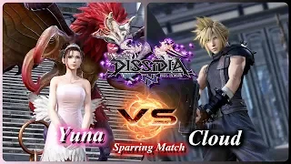 Dissidia Final Fantasy NT Yuna vs. Cloud Sparring Match. HD