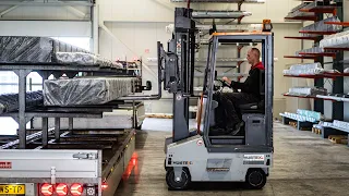 FluX multidirectional counterbalanced forklift truck in operation at Zetprofiel | HUBTEX