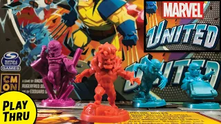 MARVEL UNITED: X-MEN Solo Playthrough vs Sabretooth with Wolverine, Magneto & Professor X