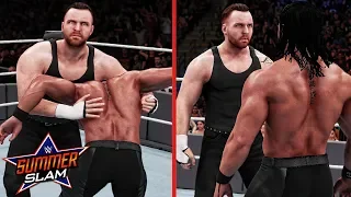 WWE 2K18 Summerslam 2018 - Seth Rollins vs Dolph Ziggler & Dean Ambrose Returns Attack Seth Rollins!