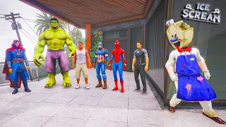 ICE SCREAM Playing Chupan Chupai With Franklin & Avengers For Save (Avengers House) in GTA5 (Part-1)