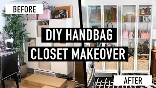 DIY Handbag Closet Makeover | IKEA Closet Hack