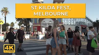 🇦🇺 ST KILDA FEST 🥳 | 2023 WALKING TOUR [4K]