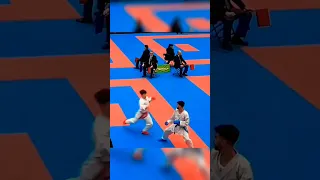 wow 😲 amazing headshot 🥋(ippon) #shorts #karate #kumite #headshot #viral