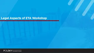 Legal Aspects of ETA Workshop