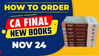 How to Order CA Final New Scheme Books | CA Final Study Material 2024 | ICAI Study Material 2024