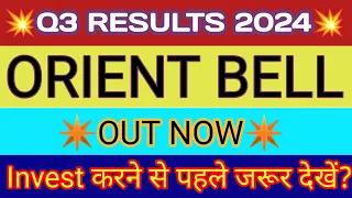 Orient Bell Q3 Results 2024 🔴 OrientBell Share Latest News 🔴 Orient Bell Share
