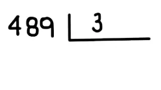 DIVISÃO: 489 dividido por 3