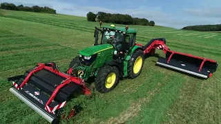 MERGE MAXX 440 F - KUHN front-mounted belt-merger in action