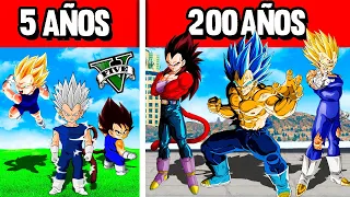 SOBREVIVÍ 200 AÑOS Como VEGETA en GTA 5!! (PELICULA)