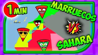 Conflicto del SAHARA vs MARRUECOS en 1 minuto (🇪🇭 vs 🇲🇦)