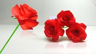 How to Make Small Rose Flower | Rose Paper Flowers | linascraftclub