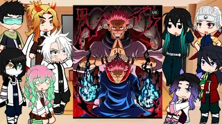 Demon Slayer React To Itadori And Sukuna || JJK || Gach club || Demon Slayer || Manga ||