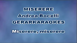 Miserere - Andrea Bocelli - Karaoke